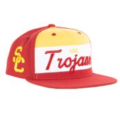 USC Trojans Cardinal and Gold Retro Sport Colorblock Snapback Hat